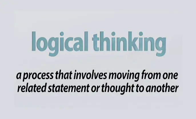 A picture of the words logical thinking.