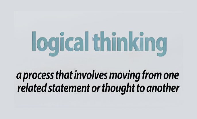 A picture of the words logical thinking.