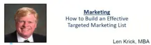 A picture of the words " marketing " and " how to build an effective targeted market."