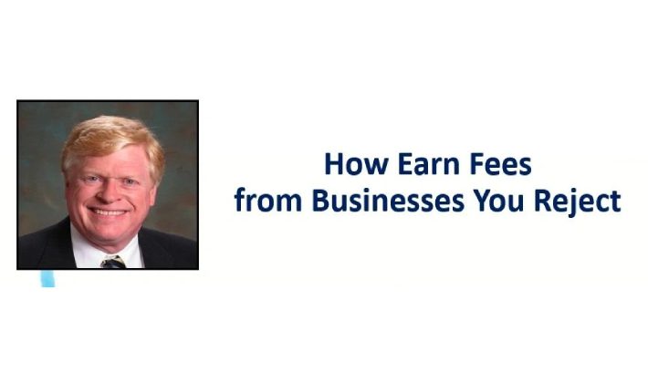 A picture of an older man with the words " how earn fees from businesses you work."