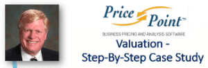 A business pricing company logo with the words " price plus value step-by-step ".